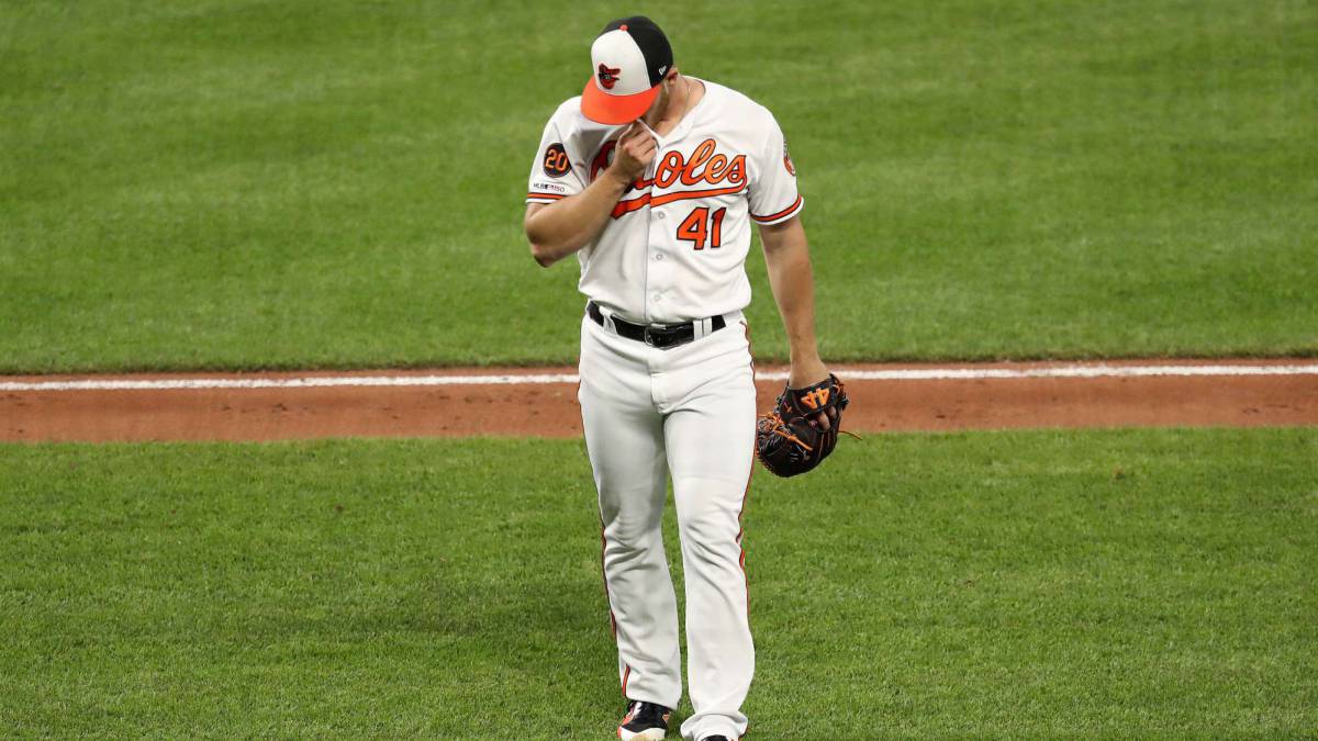 David Hess en partido de los Orioles