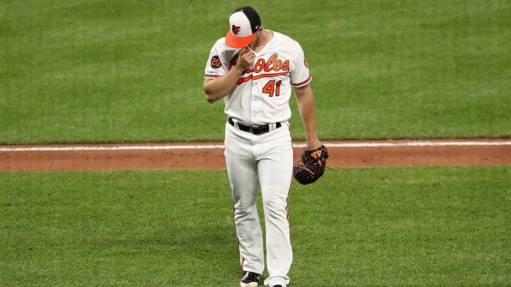 David Hess en partido de los Orioles