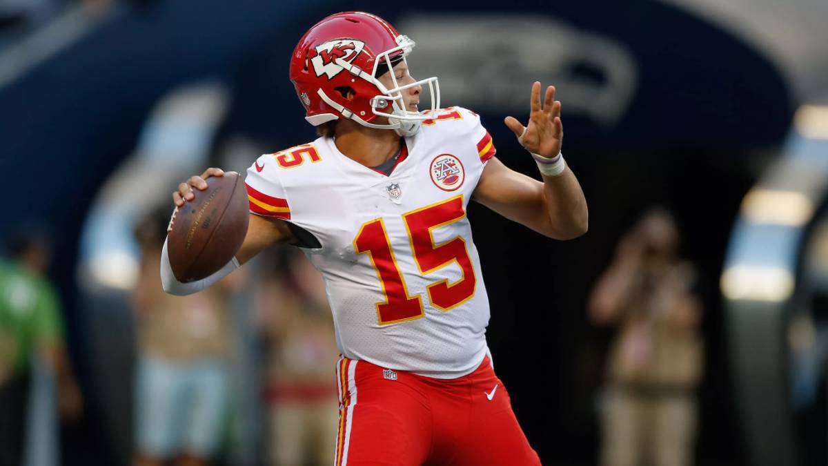 Patrick Mahomes en partido de Kansas