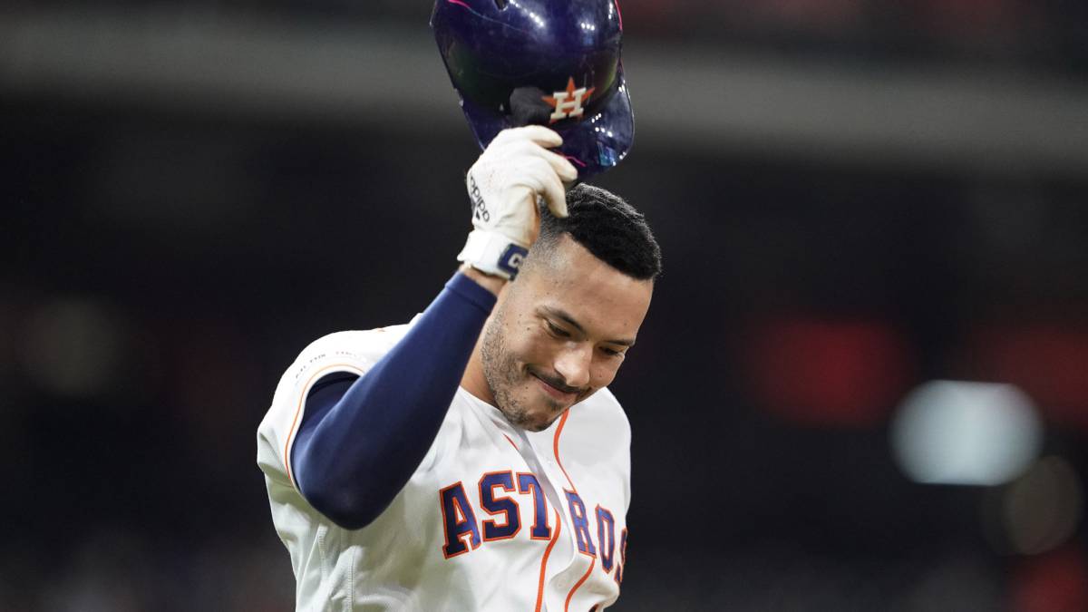 Carlos Correa en partido de los Astros