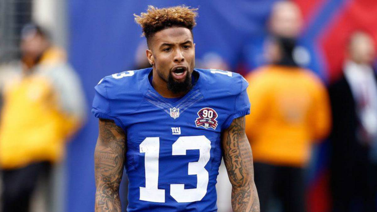 Odell Beckham en partido de Giants