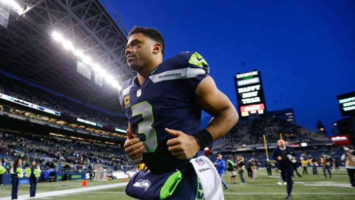 Russell Wilson en partido de Seattle
