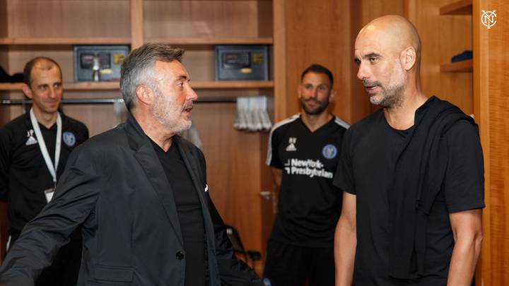 Pep Guardiola visitó al New York City FC durante sus vacaciones
