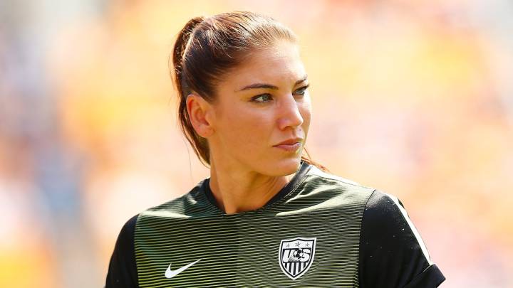 Hope Solo jugando con la Selección de Estados Unidos femenil