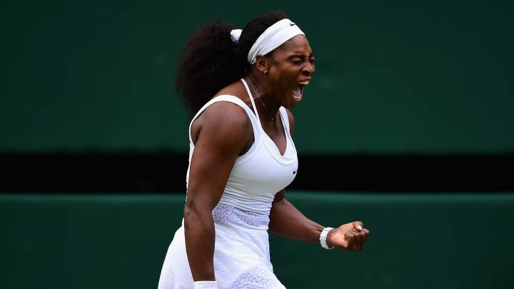 Serena Wiliams celebrando