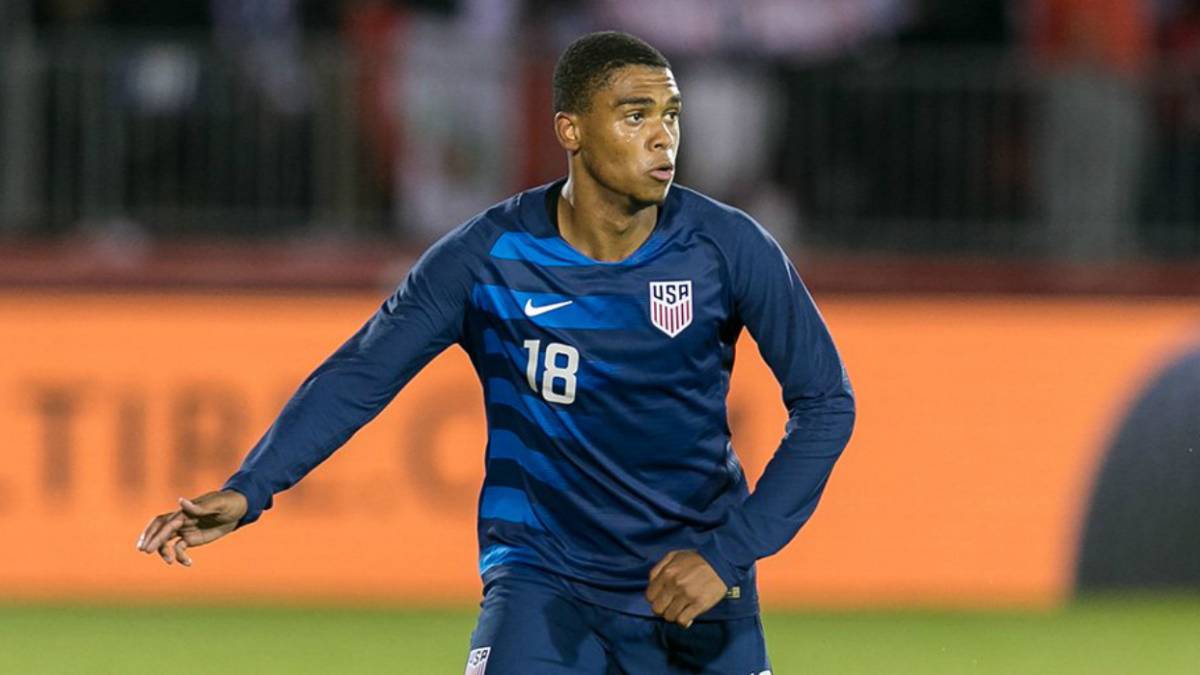 Tyler Adams con la selección de USA