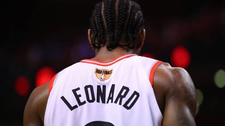 Kawhi Leonard en juego 5 de las Finales de la NBA