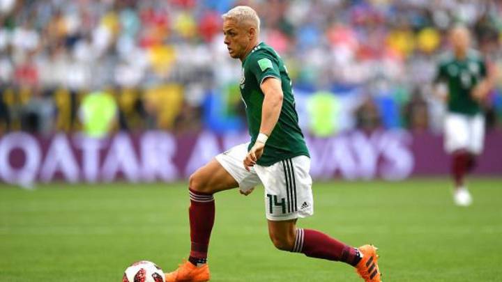Chicharito jugando con México