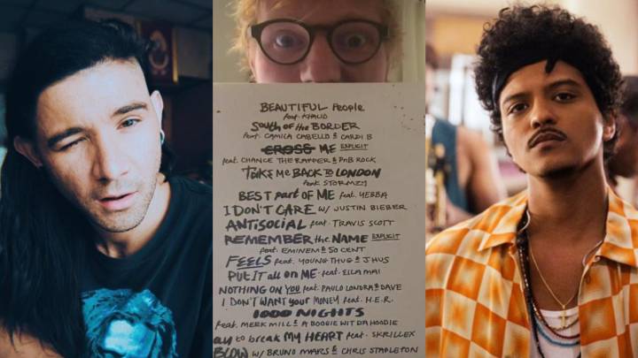 Artistas como Camilla Cabello, Bruno Mars, Justin Bieber, Travis Scott, por mencionar algunos, colaborarán en el nuevo álbum del cantante y compositor británico.