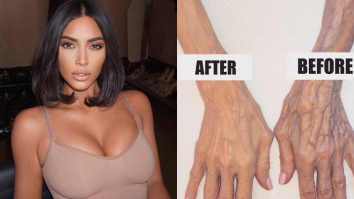 La famosa empresaria ha compartido varios videos en redes sociales en los cuales demuestra la efectividad de su maquillaje corporal, pero esta vez lo probó en los brazos de su abuela.