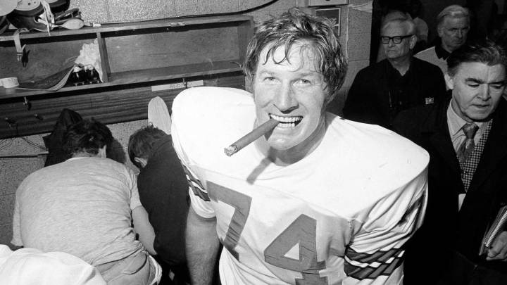 Bob Lilly tras ganar el Super Bowl VI
