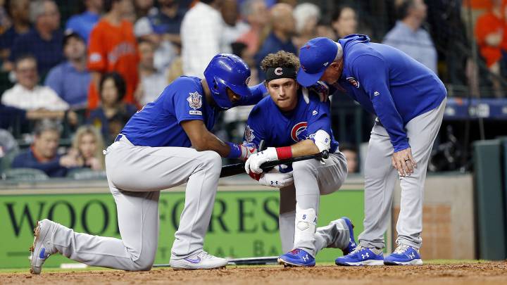 Albert Almora en partido de los Cubs tras golpear a una niña