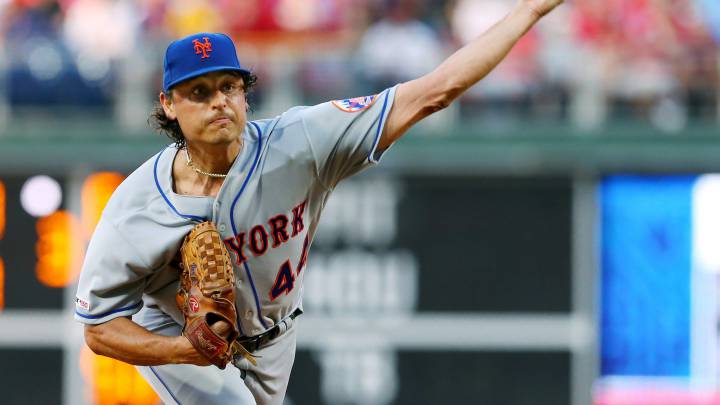 Jason Vargas en partido de los Mets