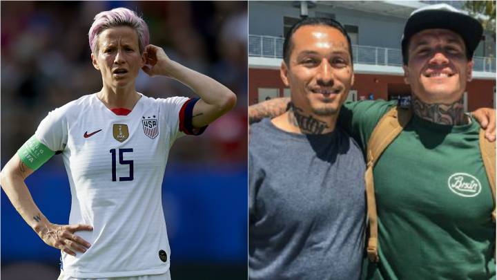 Brian es el hermano mayor de la capitana de USWNT quien tiene que disfrutar de las actuaciones de Megan desde la cárcel. “Yo era su héroe, ahora ella es la mía”.
