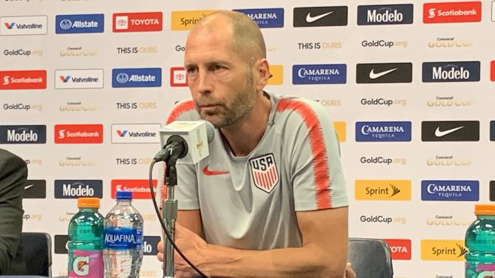 Gregg Berhalter, entrenador de Estados Unidos, antes del partido contra Jamaica en la Copa Oro 2019