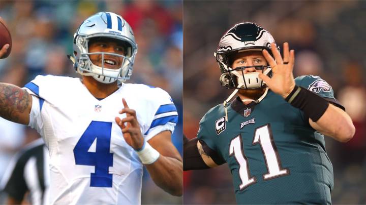 Dak Prescott y Carson Wentz