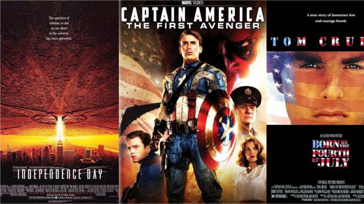 El Día de la Independencia es muy importante en Estados Unidos, por lo que la industria cinematográfica le ha rendido homenaje a esta fecha con grandes películas.