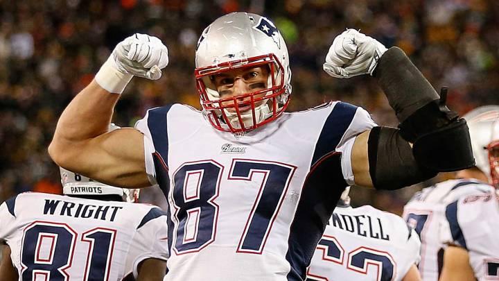 Rob Gronkowski en partido de los Patriots