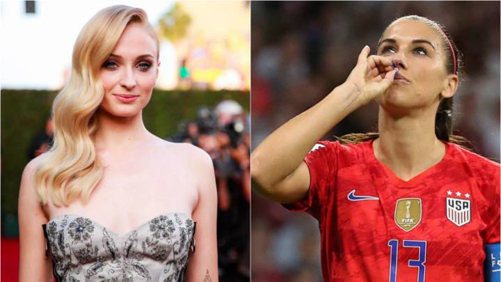 Sophie Turner defiende a Alex Morgan y su festejo con el té