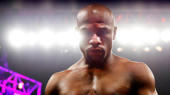 Floyd Mayweather en pelea de box