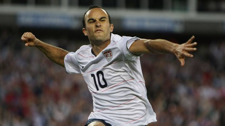 Donovan festejando anotación con Estados Unidos