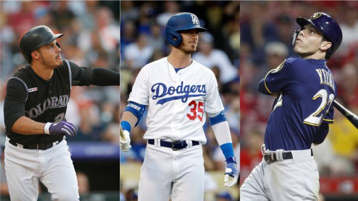 Nolan Arenado, Coddy Bellinger y Christian Yelich