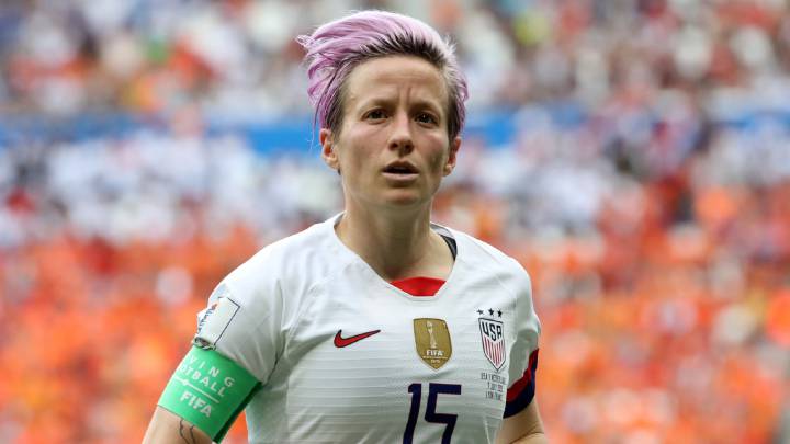 Megan Rapinoe en la final de la Copa del Mundo Femenina