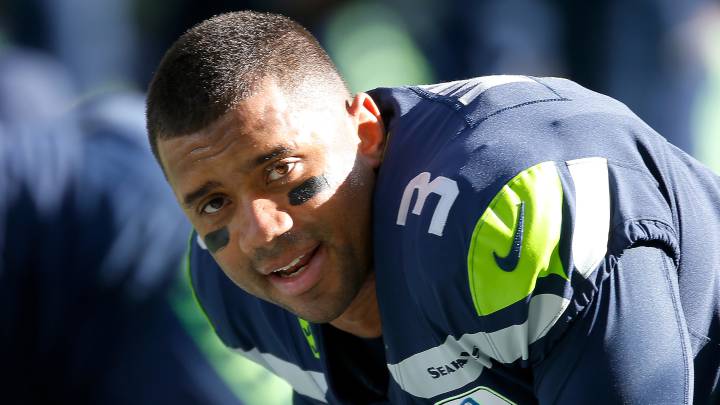 Russell Wilson en partido de Seattle