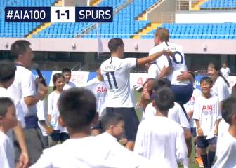 Kane, Dele y Lamela juegan partido contra 100 niños chinos