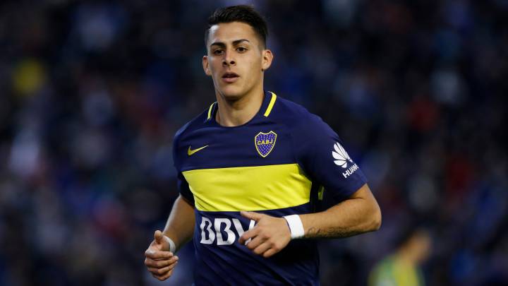 Cristian Pavón con Boca