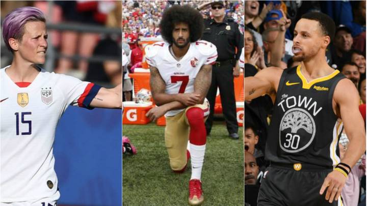 Race Imboden ganó oro y bronce en los Panamericanos y se hincó durante el himno de US. Estos son otros deportistas que se han unido a Kaepernick en la lucha contra el racismo.