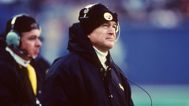 Chuck Noll en partido de los Steelers