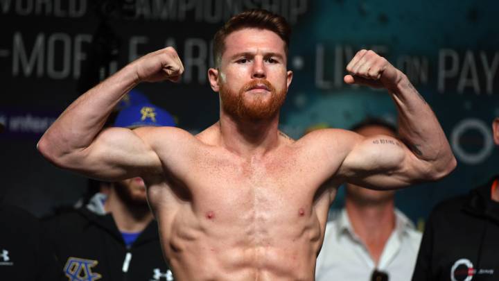 Canelo Álvarez en pesaje