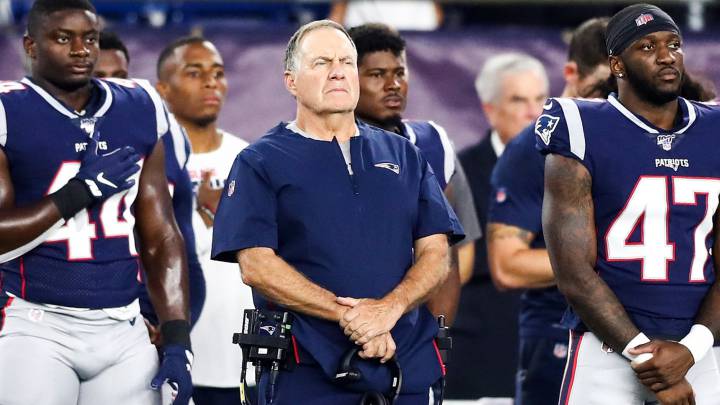 Bill Belichick en partido de Patriots