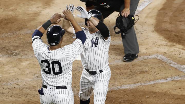 Edwin Encarnación y Brett Gardner con Yankees.