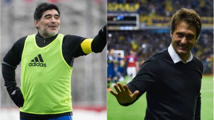 Maradona y Guillermo Barros Schelotto