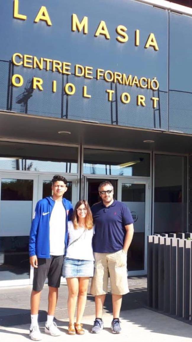 Gael Bonilla en las instalaciones deportivas del Barcelona