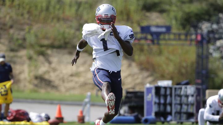 Antonio Brown en entrenamiento de Patriots