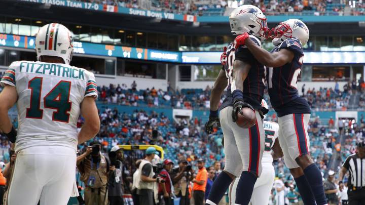 Partido entre Patriots y Dolphins