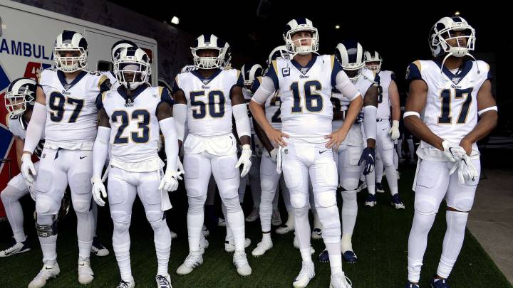 Equipo de Rams contra Saints