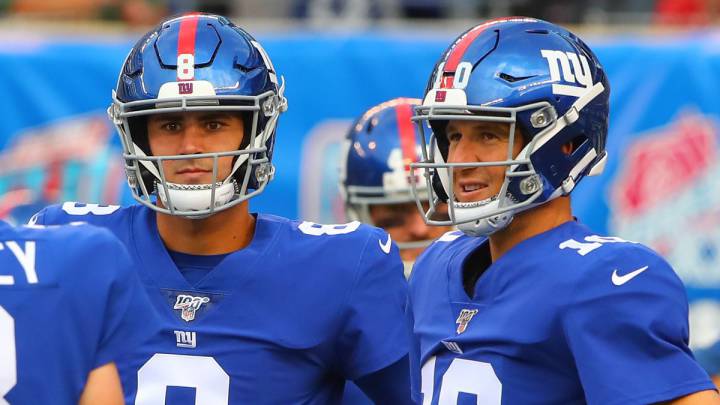 Daniel Jones y Eli Manning