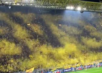 El recibimiento en Champions de los fans de Borussia Dortmund