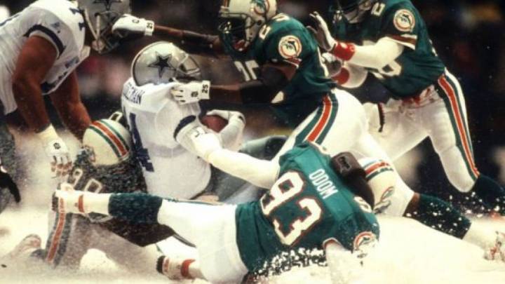Partido entre Dolphins y Cowboys en 1993