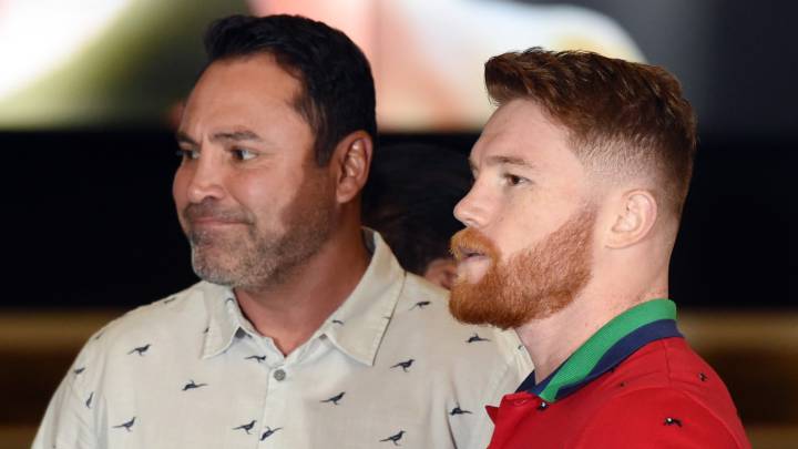 Óscar De la Hoya y Canelo Álvarez