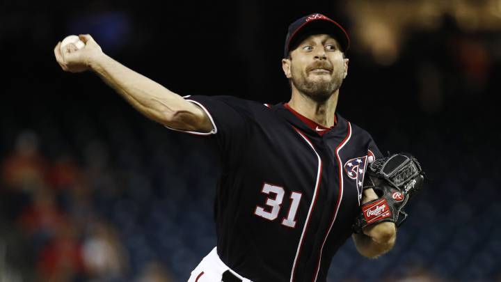 Max Scherzer en partido de Nationals