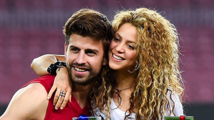 Shakira y Piqué en la final de la copa del Rey, 2015.