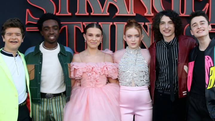 El 'cast' de Stranger Things, en la premiere de la tercera temporada. Santa Monica, California. 2019.