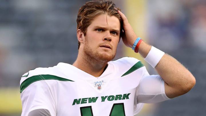 Sam Darnold en partido de Jets