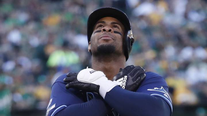 Yandy Díaz en juego de Wild Card contra Athletics