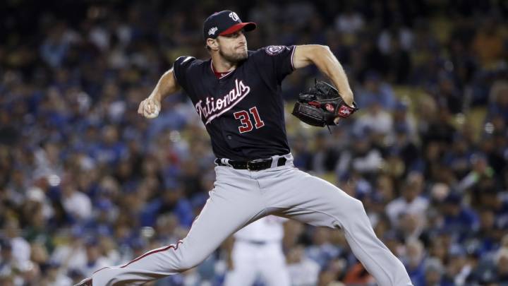 Max Scherzer en partido de la NLDS